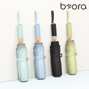 BOR 070 로즈골드 투톤 컬러암막 UV차단 완전자동 3단 우산 우양산