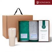 송월타올 리빙 기프트세트 42 뉴 바이브 뱀부220g 2P + 커피텀블러 709ml 1P
