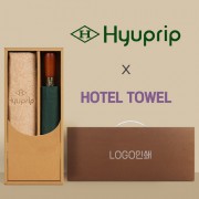 협립 3단70엔티크 고밀도 완전자동우산 +협립40수호텔코마180타월-세트