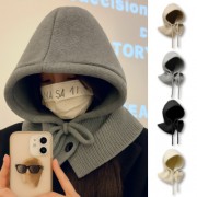 클래시 니트 후드 바라클라바 방한 겨울모자