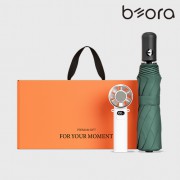 BOR 059 3단 미니 우양산 선풍기세트 (자동모던+쿨링냉각팬)