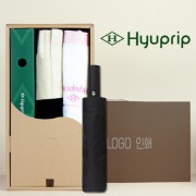 협립 눈꽃타월+협립 3단60 슈퍼 거꾸로 완전자동우산+협립 투톤에코백 세트