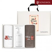 송월 핸드워시 기프트세트 38-1(붉은 말이야 자수 150g + 생활공작소500ml 1P)