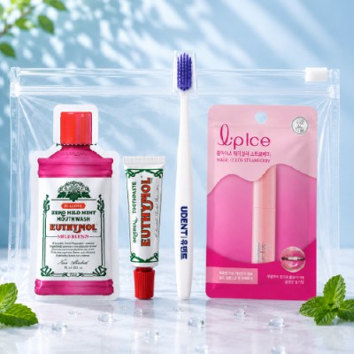 유시몰 유덴트세트 10호(치약20g+알칫솔1개+가글15ml+멘소래담매직컬러립밤)