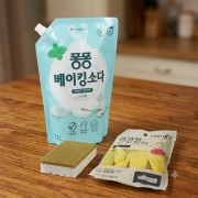 LG생활건강 대용량 퐁퐁 주방세제 1,2L 고무장갑 친환경수세미 3종세트