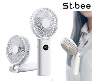 세인트비 접이식 목걸이 선풍기 LED 숫자표시 목스트랩증정