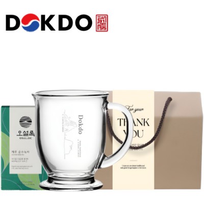한국전통 K컬쳐 독도 40240 글라스 머그컵 440ml 오설록 기프팅