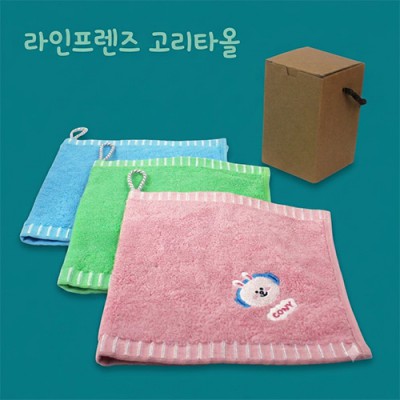 라인프렌즈 코마사 40수 핸드타올 1P 끈케이스 추가 별도문의