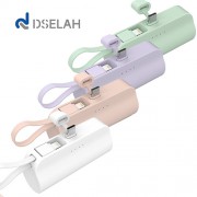 [디셀라] desleah 컬러 5000mAh 2in1 미니 도킹형 보조배터리