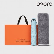 BOR 032 미니 우양산 타올세트 (솔리드혼방사 무지40+파스텔블룸)