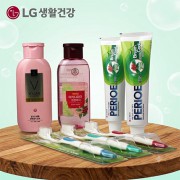 LG생활건강 샴푸 바디워시 치약 칫솔 7종 세트