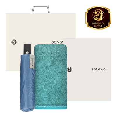 송월 타월 우산 2매 콤보세트 (뱀부200g + SW3단비즈니스완자)