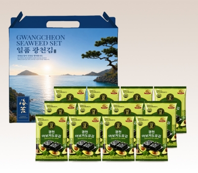 광천김 아보카도유  도시락김 12봉 선물세트