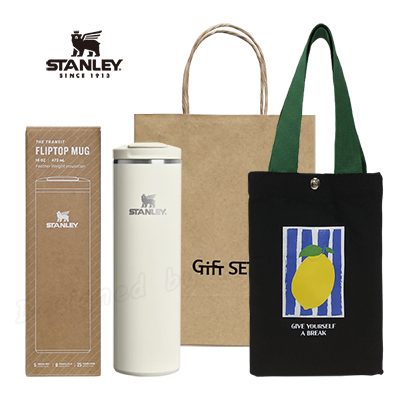 스탠리 텀블러 트랜짓 플립탑머그473ml 크림글로스(파우치+쇼핑백)